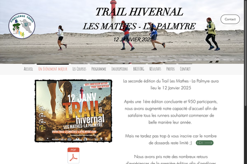 TRAIL HIVERNAL LES MATHES LA PALMYRE