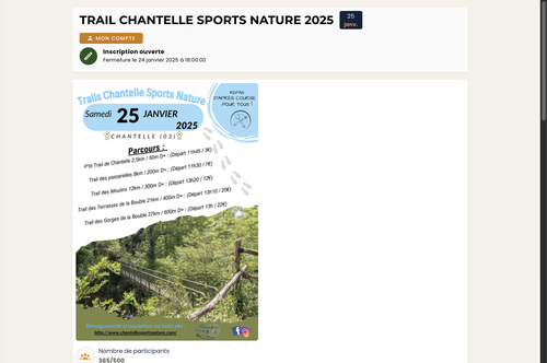 TRAILS CHANTELLE SPORTS NATURE